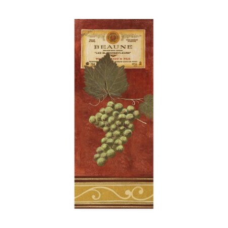 Trademark Fine Art Pablo Esteban 'Green Grapes With Label' Canvas Art, 14x32 ALI46206-C1432GG
